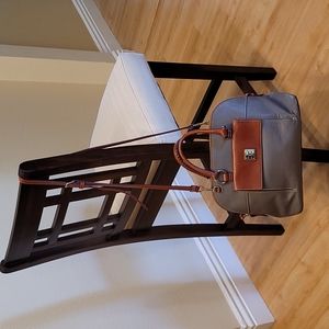 Dooney & Bourke Pebbled Leather Satchel in Elephant